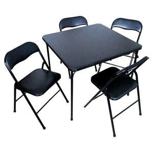 Peakform 5 Piece Folding Vinyl Tables and Chairs for Home Use and Indoor Spaces