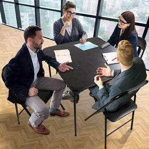 Peakform 5 Piece Folding Vinyl Tables and Chairs for Home Use and Indoor Spaces
