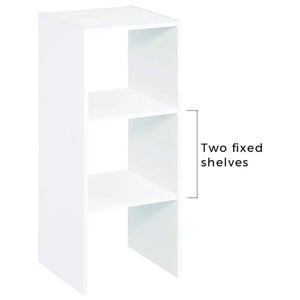 Closetmaid Decorative Home Stackable 2-Cube Cubeicals Organizer Storage, White
