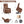 Brown PU Single Motor Power Lift Recliner Chair