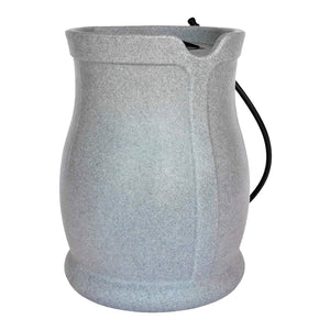 FCMP Outdoor Catalina 45 Gallon Water Outdoor Rain Catcher Barrel, Light Granite