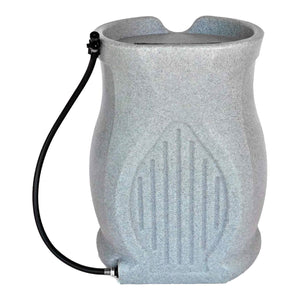 FCMP Outdoor Catalina 45 Gallon Water Outdoor Rain Catcher Barrel, Light Granite