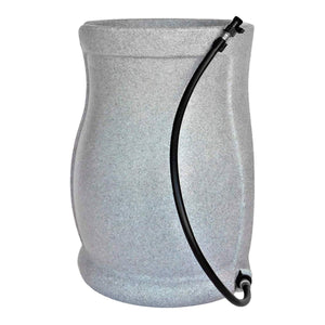 FCMP Outdoor Catalina 45 Gallon Water Outdoor Rain Catcher Barrel, Light Granite