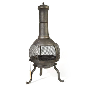 Kay Home Products 30199 Sonora Outdoor Wood Burning Metal Chimenea Fireplace - TRAPSKI