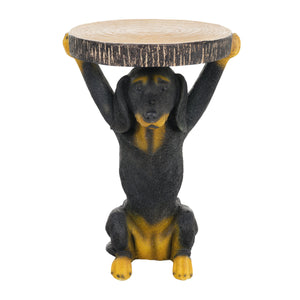 Whimsical Black Dog MGO Side Table
