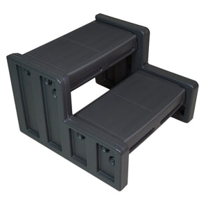 Vinyl Works 22 Inch Junior Resin Multi Purpose Home Spa and Hot Tub Steps, Black - TRAPSKI
