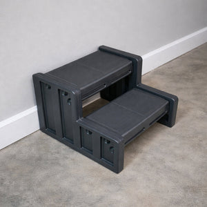 Vinyl Works 22 Inch Junior Resin Multi Purpose Home Spa and Hot Tub Steps, Black - TRAPSKI