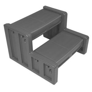 Vinyl Works 22 Inch Junior Resin Multi Purpose Home Spa and Hot Tub Steps, Gray - TRAPSKI