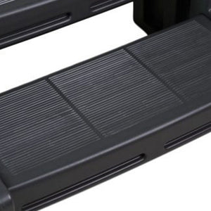 Vinyl Works Plastic Steps, 29" Multipurpose Indoor/Outdoor 2 Step Ladder, Black