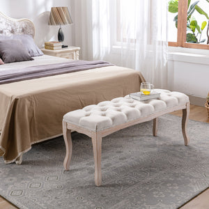 Bedroom Bench French Vintage Tufted Entryway Bench