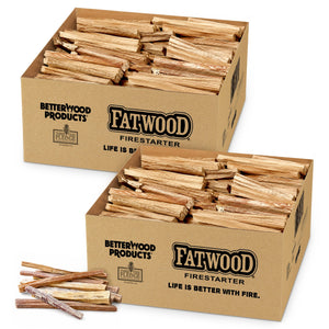 Betterwood Products Natural Hand Split Fatwood 35 Pound Firestarter (2 Pack)