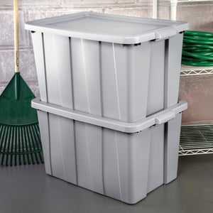 Sterilite Tuff1 30 Gallon Plastic Storage Tote Container Bin with Lid (16 Pack)