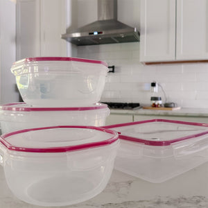 Sterilite Ultra Seal 8.10 Quart Plastic Food Storage Bowl Container, 6 Pack