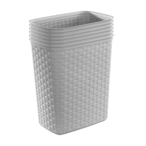 Sterilite Weave 5.8 Gallon Plastic Home/Office Wastebasket Trash Can (12 Pack)