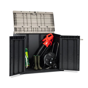 Toomax Stora Way All Weather 4.25' x 2.5' Storage Shed, Anthracite/Taupe Gray