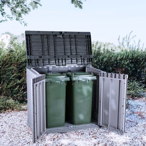 Toomax Stora Way All Weather 4.25' x 2.5' Storage Shed, Anthracite/Taupe Gray