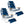 Ostrich Deluxe Padded 3-N-1 Outdoor Lounge Reclining Beach Chair, Blue (2 Pack)
