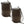 FCMP Outdoor 50-Gallon BPA Free Home Rain Water Catcher Barrel, Brown (2 Pack)