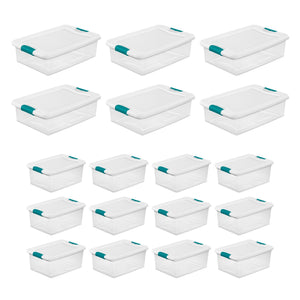 Sterilite 6 Sets of 32 Quart Latch Lid Tote & 12 Sets of 15 Quart Latch Lid Tote