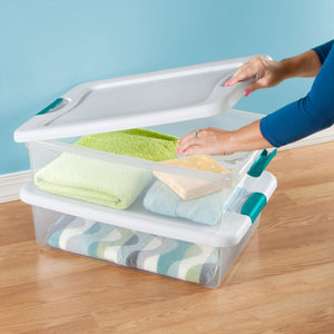 Sterilite 6 Sets of 32 Quart Latch Lid Tote & 12 Sets of 15 Quart Latch Lid Tote
