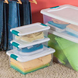 Sterilite 6 Sets of 32 Quart Latch Lid Tote & 12 Sets of 15 Quart Latch Lid Tote