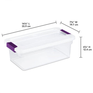 Sterilite Plastic Latching Storage Tote, 66Qt, 6 Pack & Shoe Box, 6Qt, 12 Pack