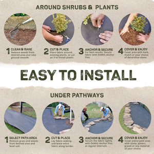 DeWitt P4 Pro 5 Commercial Landscape 5-Oz Weed Barrier Fabric, 4 x 250' (6 Pack)