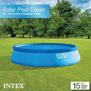 Intex 15' x 42" Inflatable Swimming Pool w/ pool set and Intex 15-Ft  Pool Cover