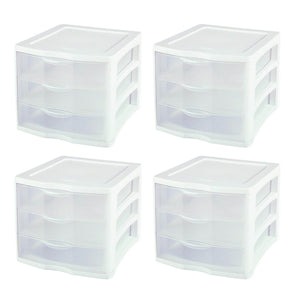 Sterilite 5 Drawer Desk Storage Bin, 4 Pack & 3 Drawer Desk Storage Bin, 4 Pack - TRAPSKI