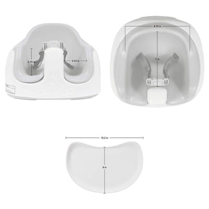 Bumbo Baby Toddler Adjustable 3-in-1 Booster Seat/High Chair & Tray, Cool Gray - TRAPSKI