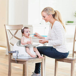 Bumbo Baby Toddler Adjustable 3-in-1 Booster Seat/High Chair & Tray, Cool Gray - TRAPSKI
