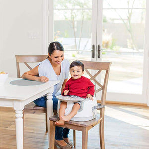 Bumbo Baby Toddler Adjustable 3-in-1 Booster Seat/High Chair & Tray, Cool Gray - TRAPSKI