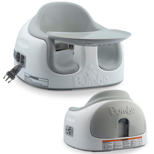 Bumbo Baby Toddler Adjustable 3-in-1 Booster Seat/High Chair & Tray, Cool Gray - TRAPSKI