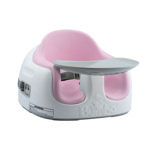 Bumbo Baby Toddler Adjustable 3-in-1 Booster Seat/High Chair & Tray, Cradle Pink