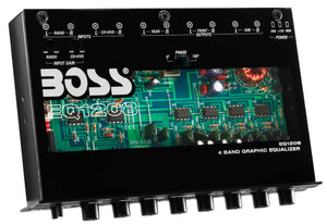 NEW BOSS EQ1208 4-Band Preamp Car Audio Equalizer w/ Subwoofer Sub Output EQ Out