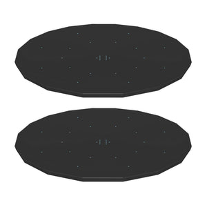 Bestway Round PVC 12 Foot Pool Cover for Above Ground Pro Frame Pools (2 Pack)