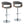 Vintage Mod - Mid Century Modern Adjustable Height Barstool With Swivel With Rounded T Footrest (Set of 2)