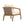 Acacia Wood Outdoor Patio Club Chair with PE Wicker Backrest & Cushions