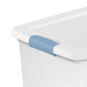 Sterilite 25 Quart Latching Storage Box, Stackable Bin with Latch Lid, 24 Pack