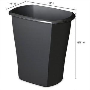 Sterilite 10529006 5.5 Gal Ultra Plastic Wastebasket Trash Can, Black (6 Pack) - TRAPSKI