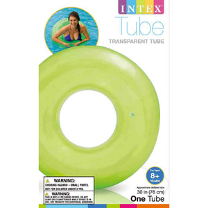 Intex Colorful Transparent Inflatable Swimming Pool Beach Tube Raft (48 Pack)