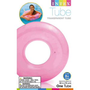Intex Colorful Transparent Inflatable Swimming Pool Tube Raft (6-Pack) | 59260EP