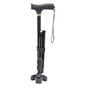 Drive Medical Flex N Go 39.5 Inch Adjustable Foldable Tripod Walking Cane, Black - TRAPSKI