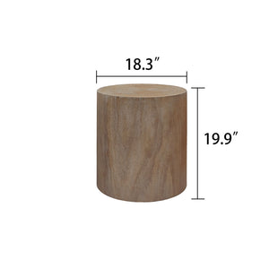 Set of 3 Rounded Wood Coffee Tables, End Tables, Plant Stands - Rustic Wood Finish