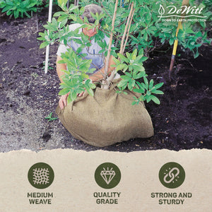 Dewitt 5.5oz 3' x 250' Medium Weave Natural Burlap Cloth Liner for Weed Control