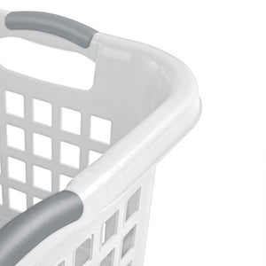 Sterilite Ultra 2 Bushel Plastic Stackable Laundry Basket Bin, White (12 Pack)