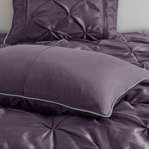 7 Piece Tufted Comforter Set Plum California King