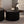 Black Scalloped Round Coffee Table Set