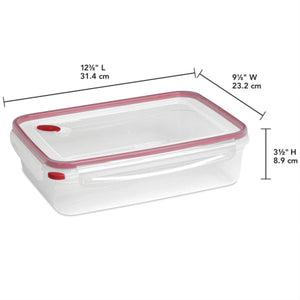 Sterilite 03426604 16 Cup Rectangle UltraSeal Food Storage Container, Red 12 Ct - TRAPSKI