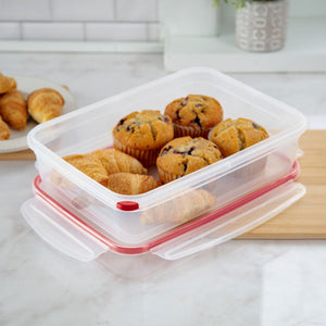 Sterilite 03426604 16 Cup Rectangle UltraSeal Food Storage Container, Red 12 Ct - TRAPSKI